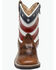 Image #4 - Old West Toddler Boys' Americana Western Boots - Broad Square Toe, Red/white/blue, hi-res