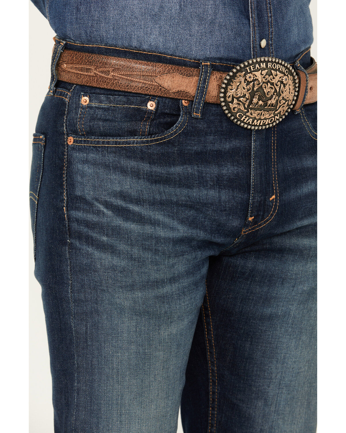 Image #2 - Levi's Men's 527&trade; Dark Wash Slim Stretch Bootcut Jeans, Dark Wash, hi-res