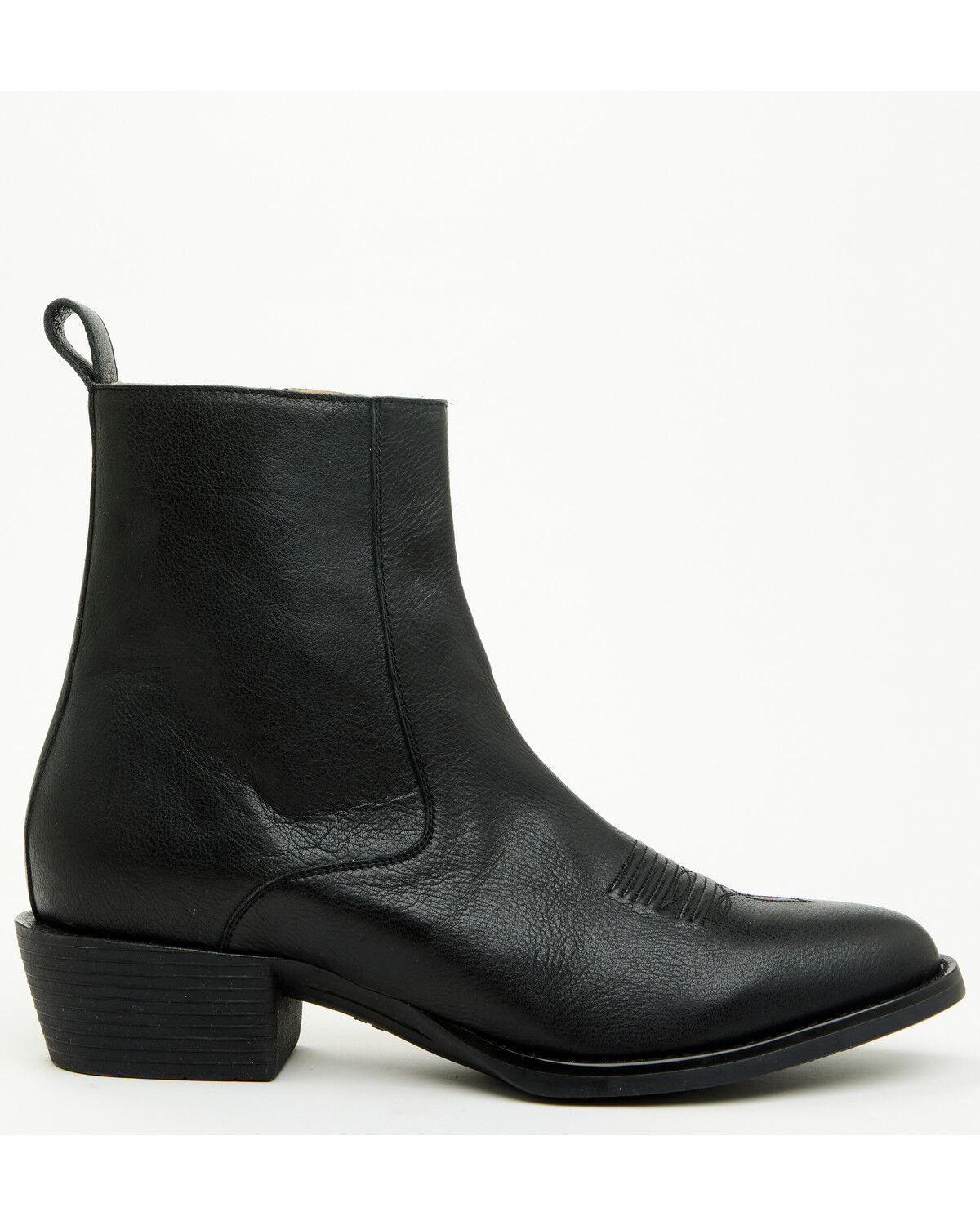 Image #2 - Cody James Men's Larsen Western Ankle Boots - Round Toe, Black, hi-res