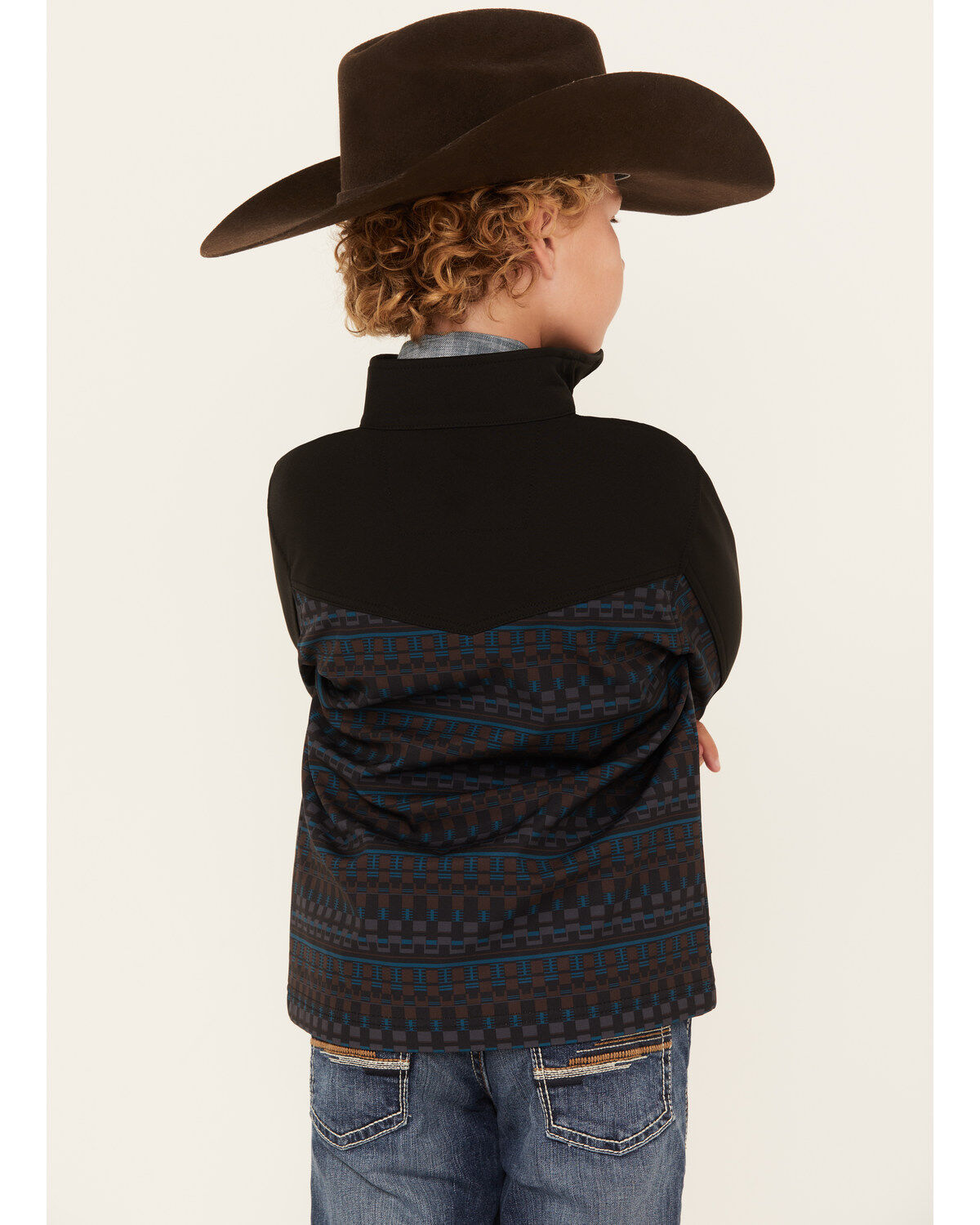 Image #4 - Cody James Boys' Color Block Pattern Softshell Jacket, Black, hi-res