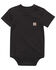 Image #1 - Carhartt Infant Boys' Short Sleeve Pocket Onesie, Black, hi-res