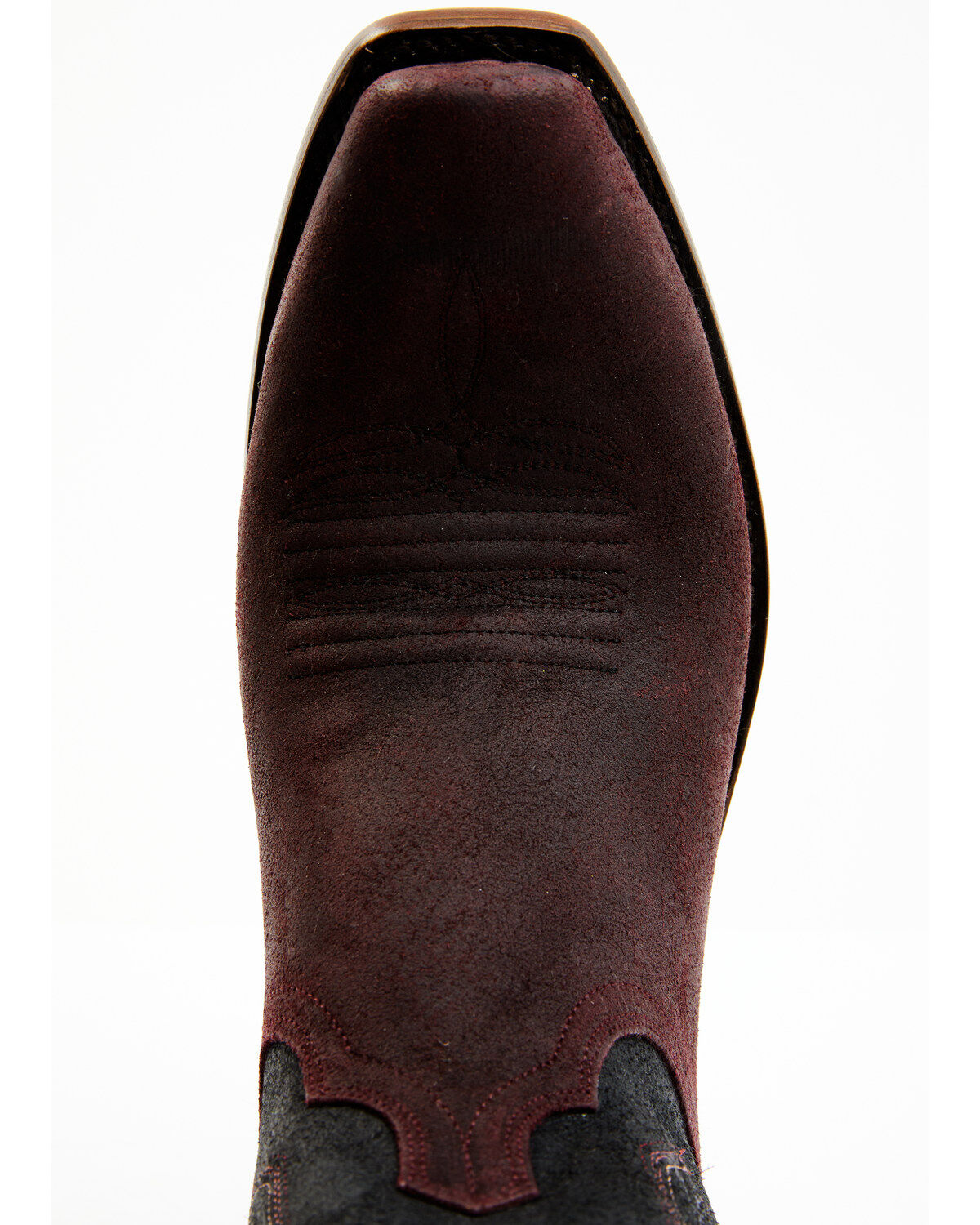 Image #6 - Lucchese Men's Brazos Western Boots - Square Toe, Wine, hi-res