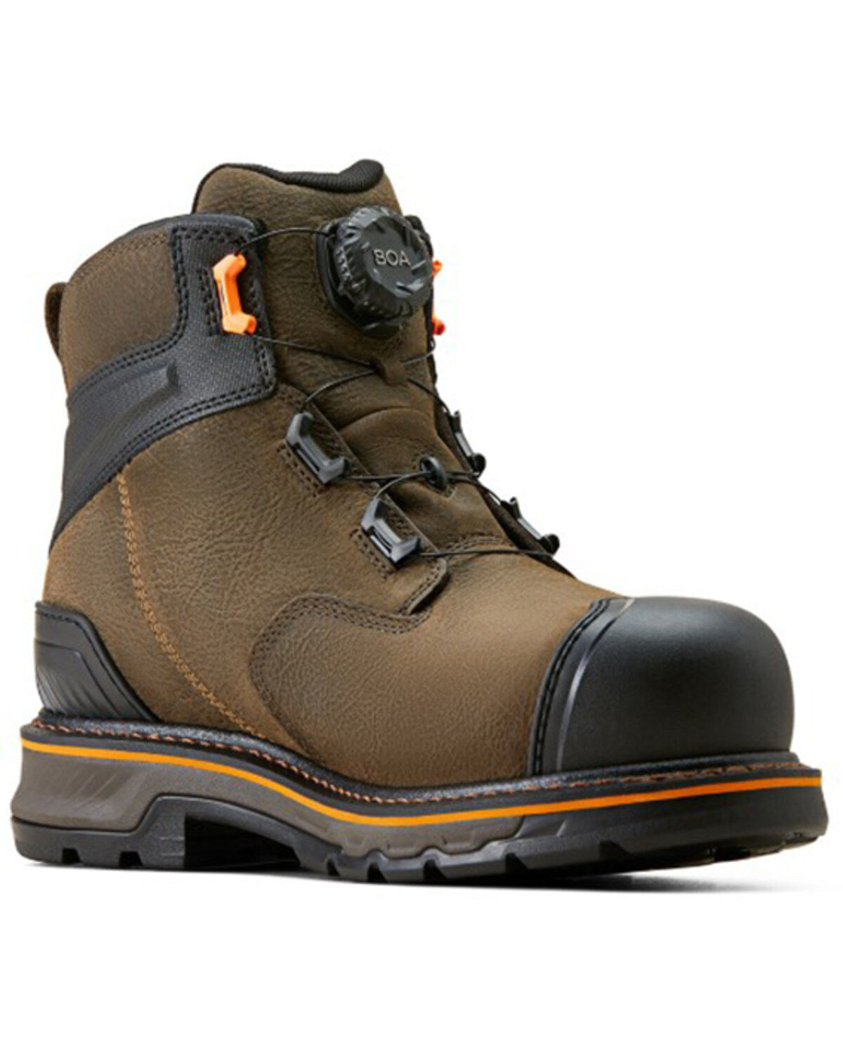 Ariat Men's 6" Stump Jumper BOA&reg; Waterproof Work Boots - Composite Toe, Brown, hi-res