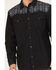 Image #3 - Moonshine Spirit&reg; Men's Instinct Embroidered Solid Long Sleeve Snap Western Shirt, Black, hi-res