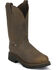 Image #1 - Justin Men's J-Max Balusters Electrical Hazard Pull On Work Boots - Steel Toe, Chocolate, hi-res
