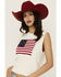 Image #2 - Sadie & Sage Women's Flag Sweater Tank, White, hi-res