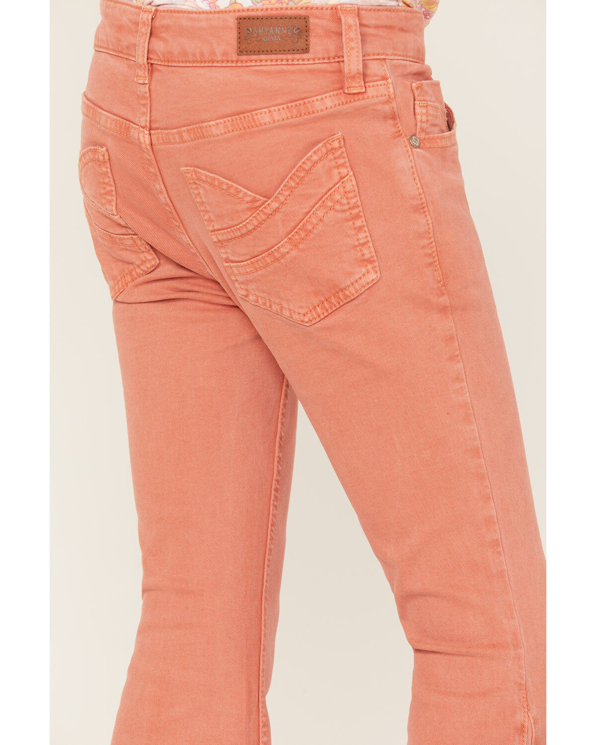 Image #4 - Shyanne Girls' Colored Flare Jeans, Rose, hi-res