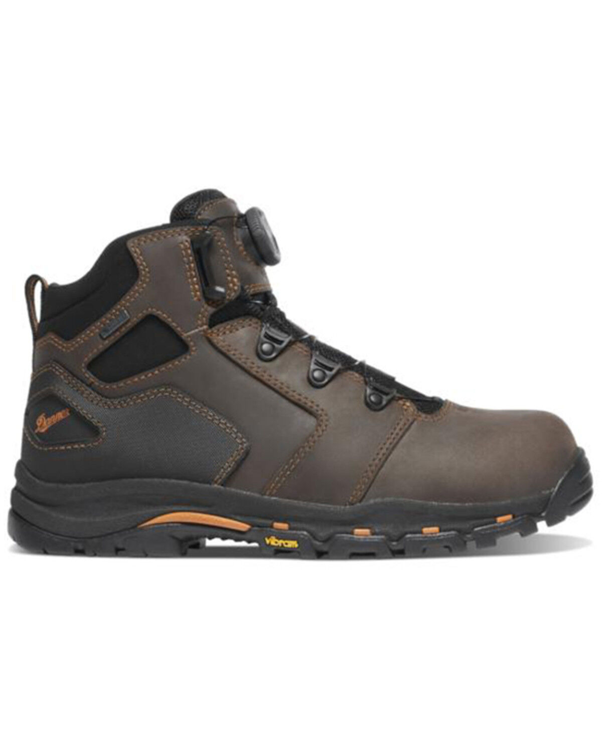 Image #2 - Danner Men's Vicious BOA&reg; Waterproof Work Boots - Composite Toe, Brown, hi-res