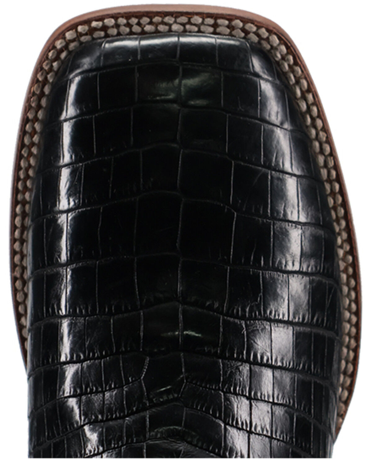 Image #6 - El Dorado Men's Nile Exotic Crocodile Western Boots - Broad Square Toe, Black, hi-res