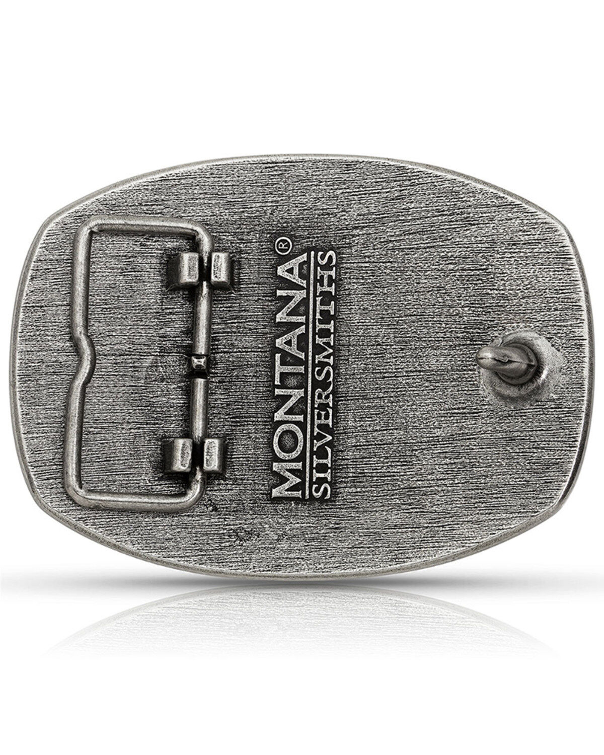 Image #2 - Montana Silversmiths Men's Matched Pair Deer Belt Buckle, Silver, hi-res