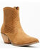 Image #1 - Dingo Women's Miss Priss Suede Booties - Round Toe, Camel, hi-res