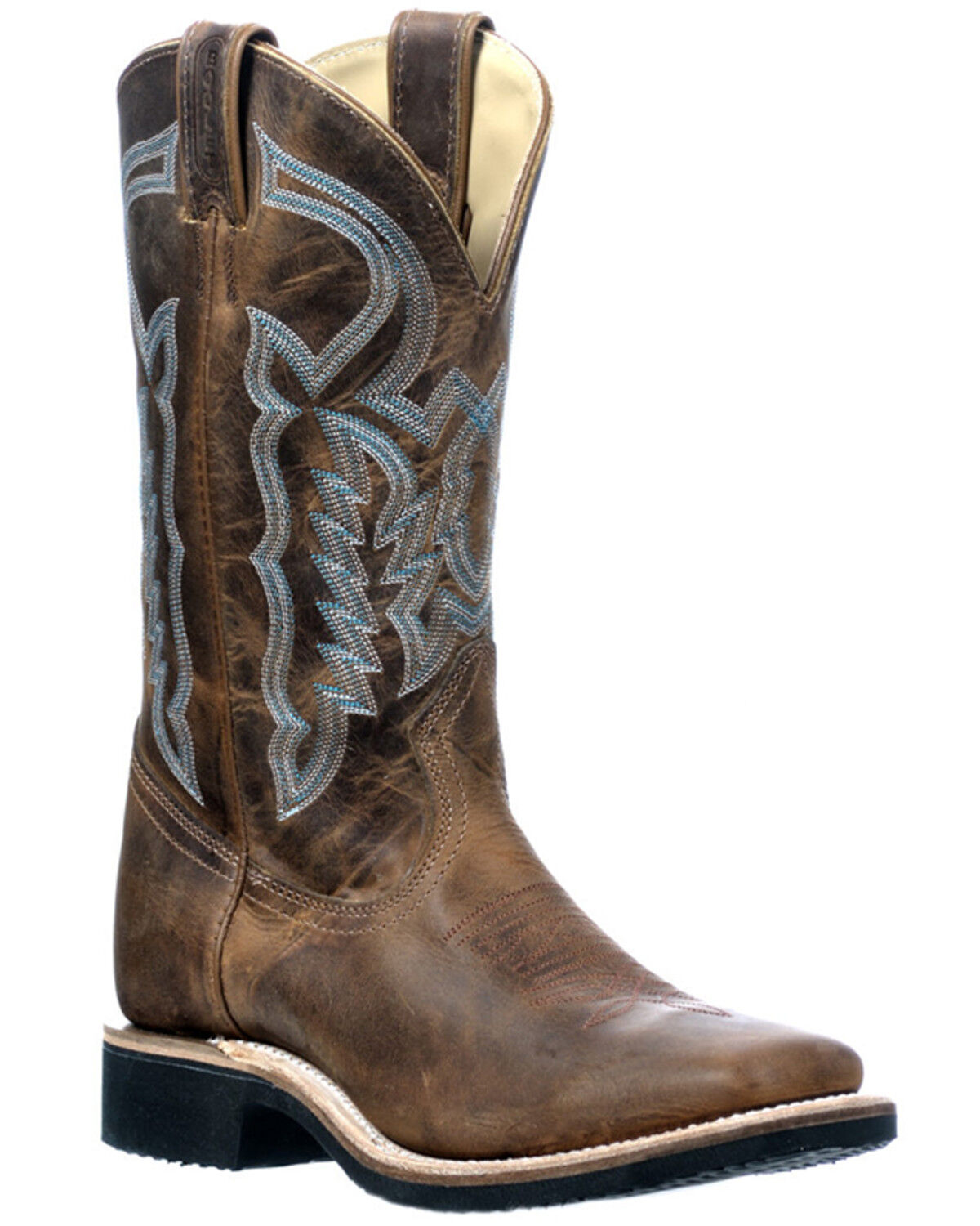 Image #1 - Boulet Women's Western Boots - Broad Square Toe, Brown, hi-res