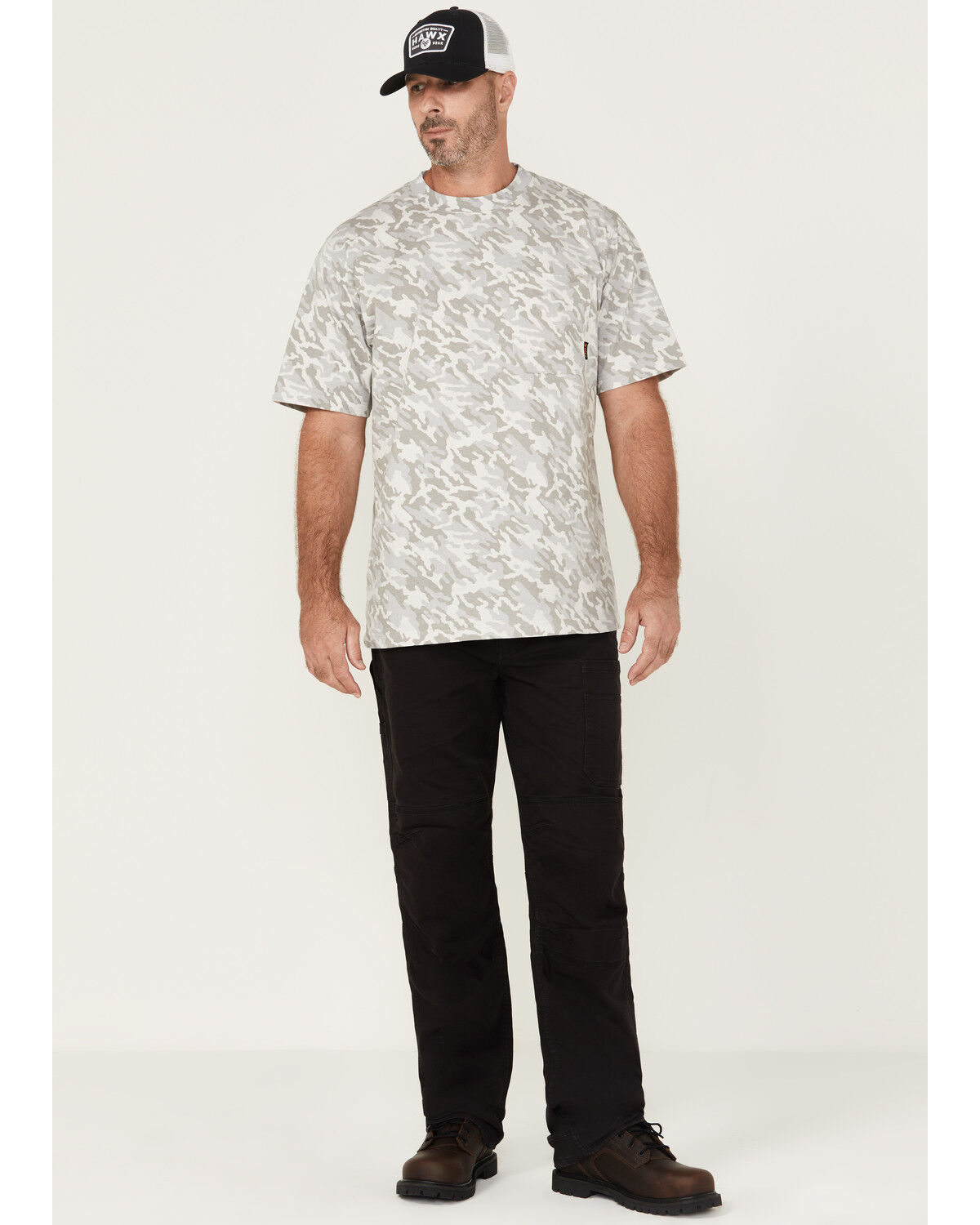Image #1 - Hawx Men's Auger Brushed Duck Stretch Canvas Pants, Black, hi-res