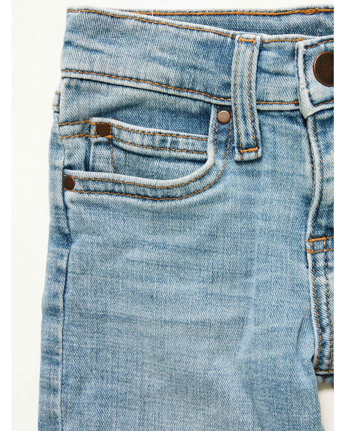 Image #4 - Wrangler Toddler Girls' Kelsey Light Wash Bootcut Stretch Denim Jeans, Light Wash, hi-res