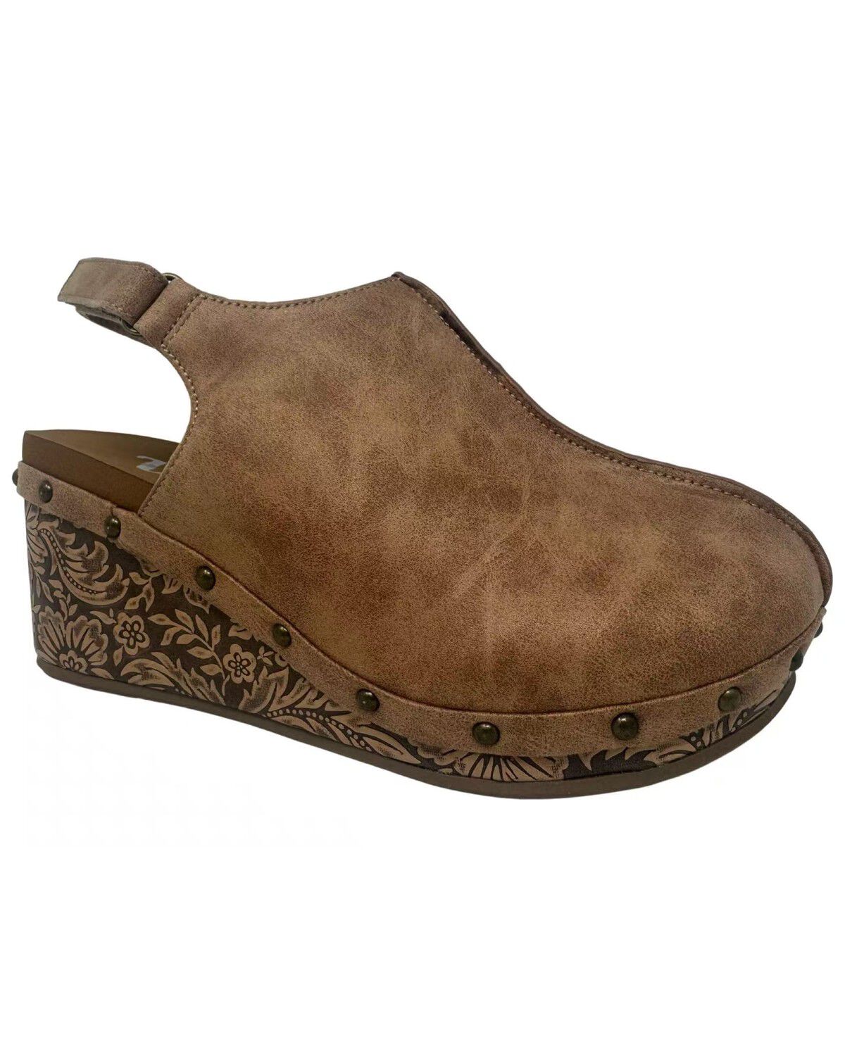 Image #1 - Very G Women's Miranda Wedge Shoes, Nude, hi-res
