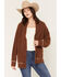 Image #1 - Shyanne Women's Remington Horse Icon Button-Down Cardigan, Brown, hi-res