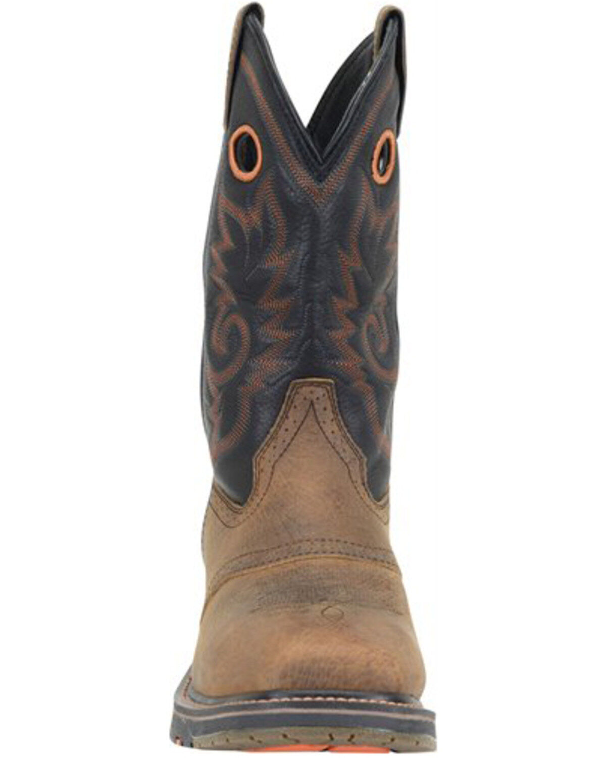 Image #4 - Double H Men's Saddle Composite Toe Western Work Boots, Brown, hi-res
