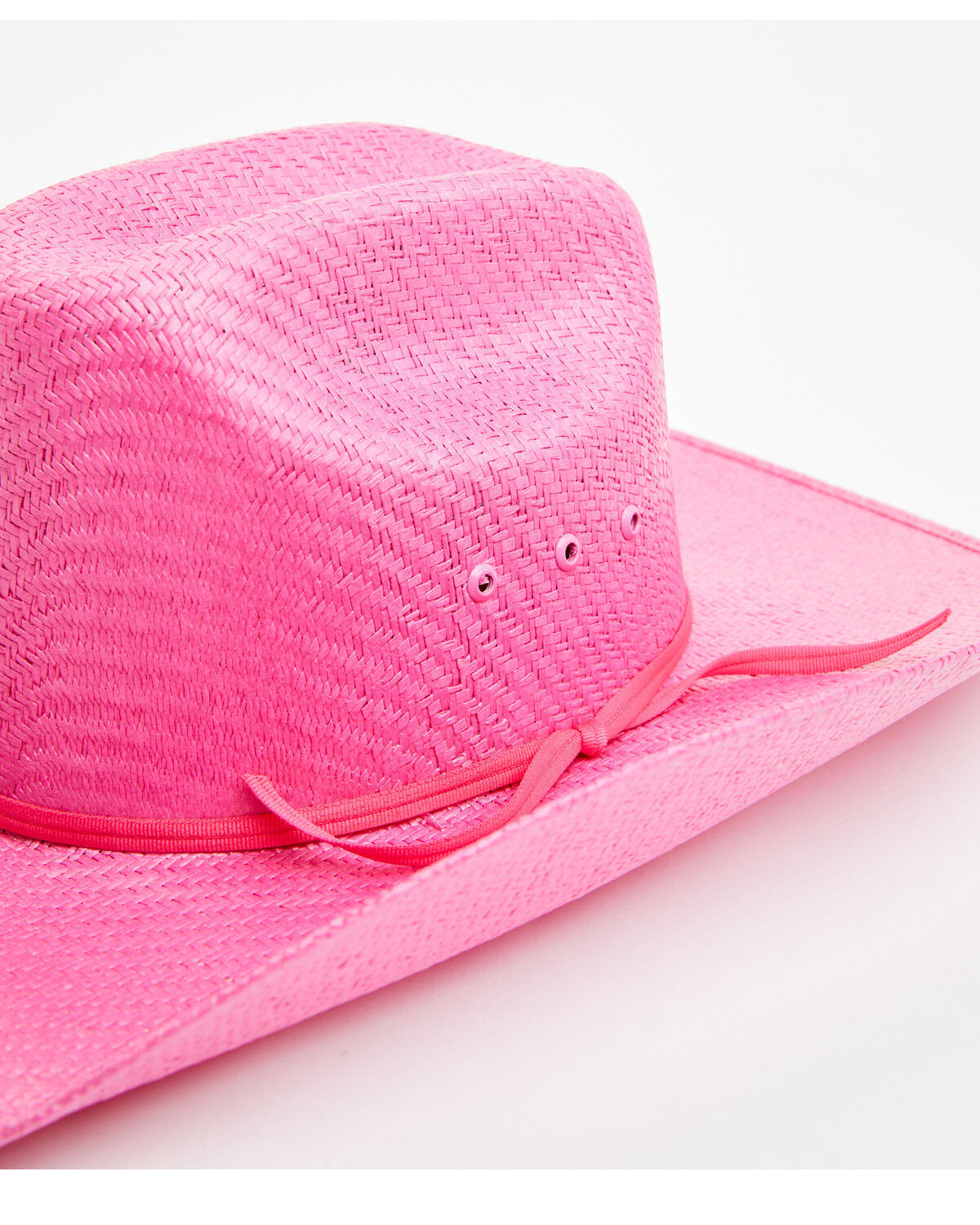 Image #2 - Shyanne Girls' Straw Cowboy Hat, Hot Pink, hi-res