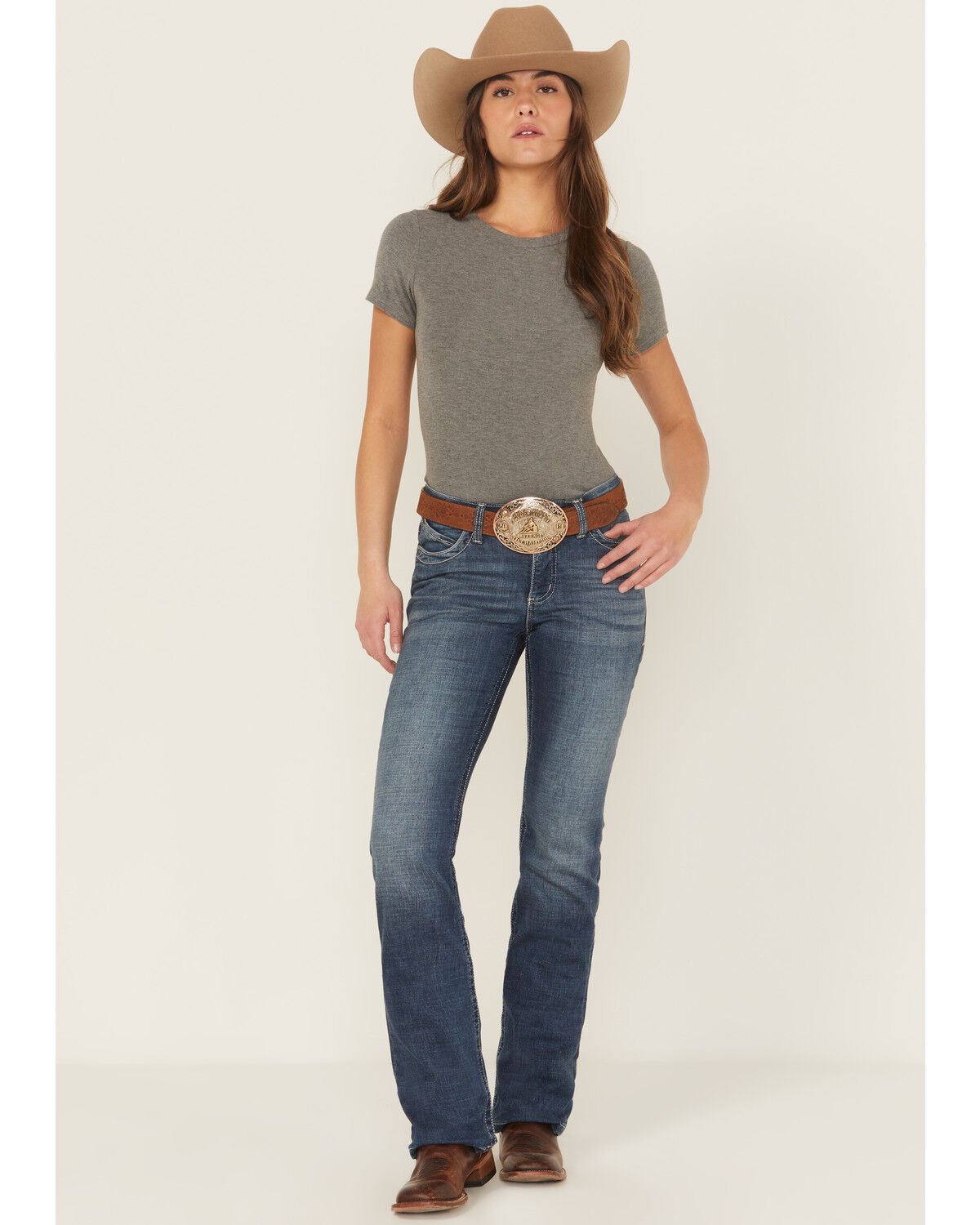 Image #1 - Wrangler Women's Ultimate Riding Willow Lovette Bootcut Jeans, Blue, hi-res