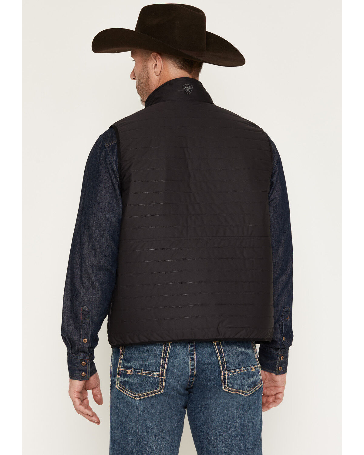 Image #4 - Ariat Men's Wylie Vest, Black, hi-res