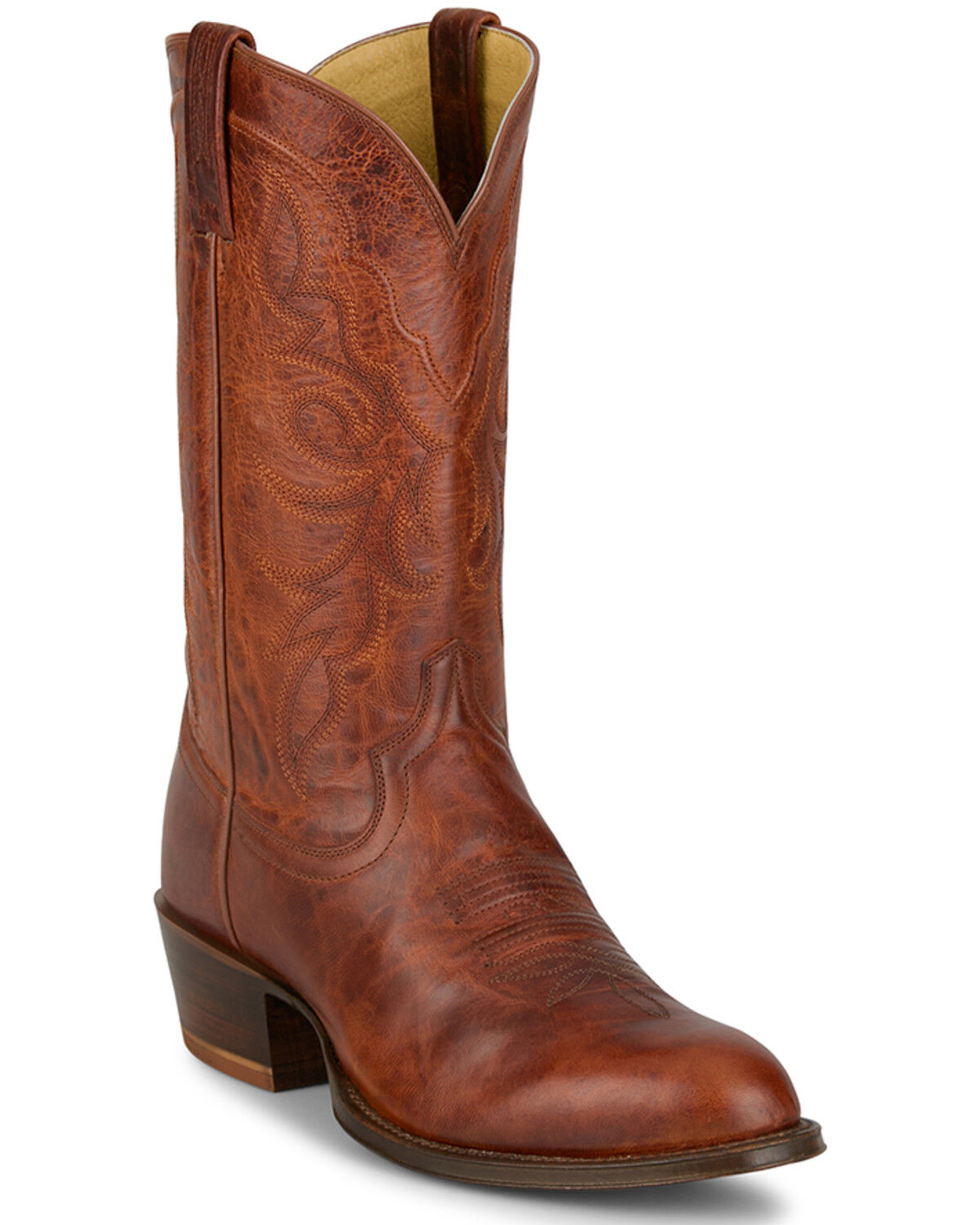Image #1 - Tony Lama Men's Marco Western Boots - Round Toe, Cognac, hi-res