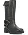 Image #1 - Dingo Women's Harlee Motorcycle Boots - Round Toe, Black, hi-res