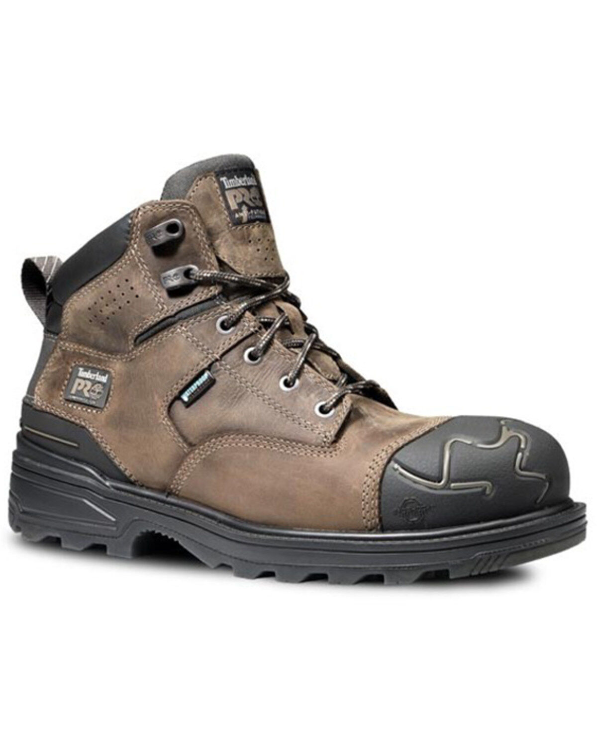 Image #1 - Timberland PRO Men's Magnitude 6" Waterproof Work Boots - Composite Toe, Brown, hi-res