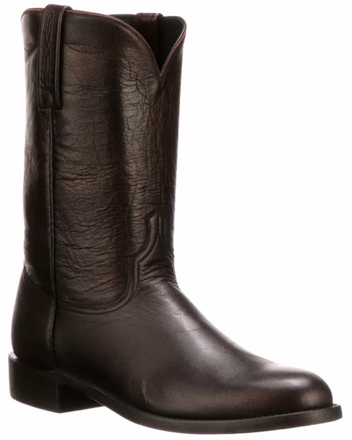 Image #1 - Lucchese Men's Majestic Roper Western Boots - Round Toe, Black Cherry, hi-res