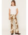 Image #1 - Shyanne Girls' Lacey Pony Print Print Pull-On Flare Denim Jeans, Cow Print, hi-res