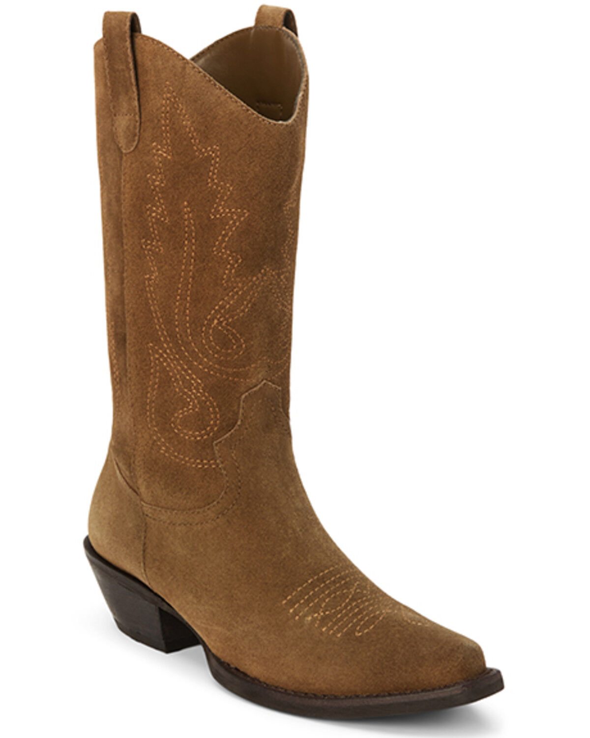 Image #1 - Matisse Women's Gaucho Suede Western Boots - Snip Toe, Brown, hi-res