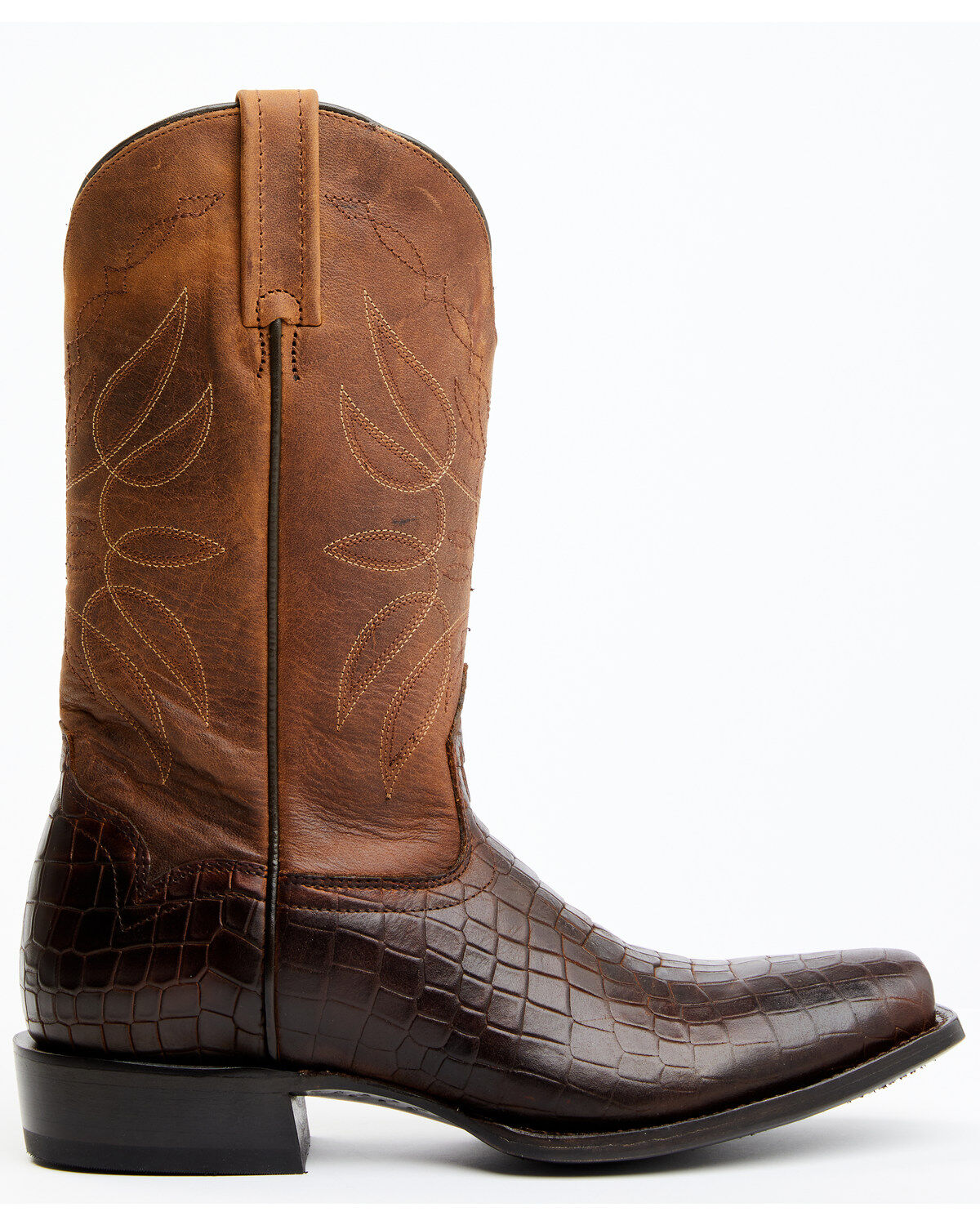 Image #2 - Moonshine Spirit&reg; Men's Madison Brown Printed Leather Western Boots - Square Toe, Brown, hi-res