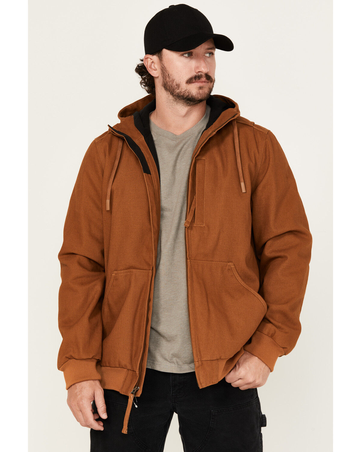 Image #1 - Hawx Men's Wolcott Hooded Bomber Jacket, Rust Copper, hi-res