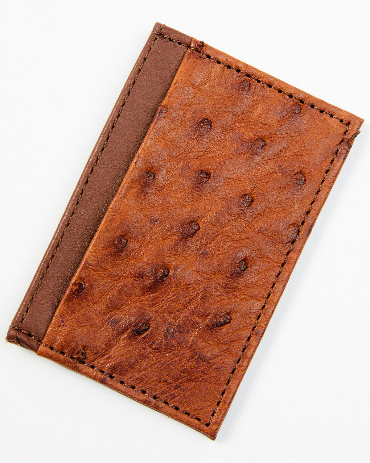 Cody James Men's Credit Card Ostrich Wallet, Brown, hi-res