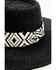 Image #2 - Nikki Beach Women's Ashlyn Australian Straw Western Fashion Hat, Black, hi-res