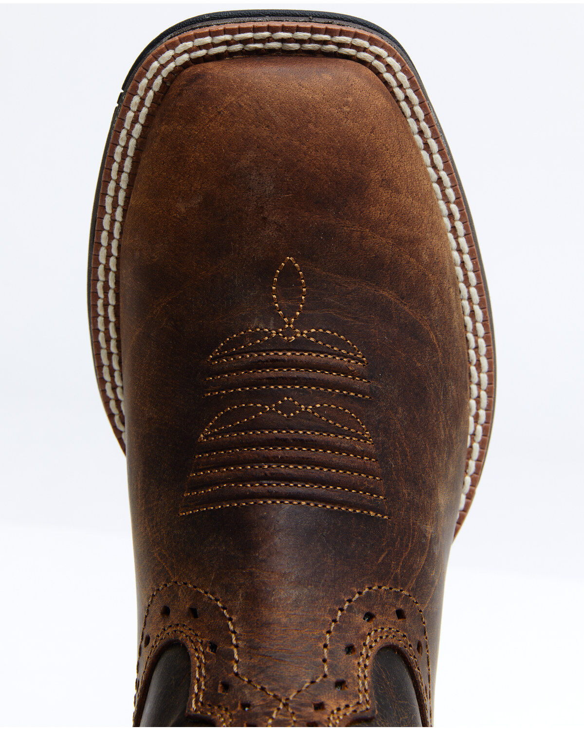 Image #6 - RANK 45&reg; Women's Lite Flag Western Performance Boots - Broad Square Toe, Brown, hi-res