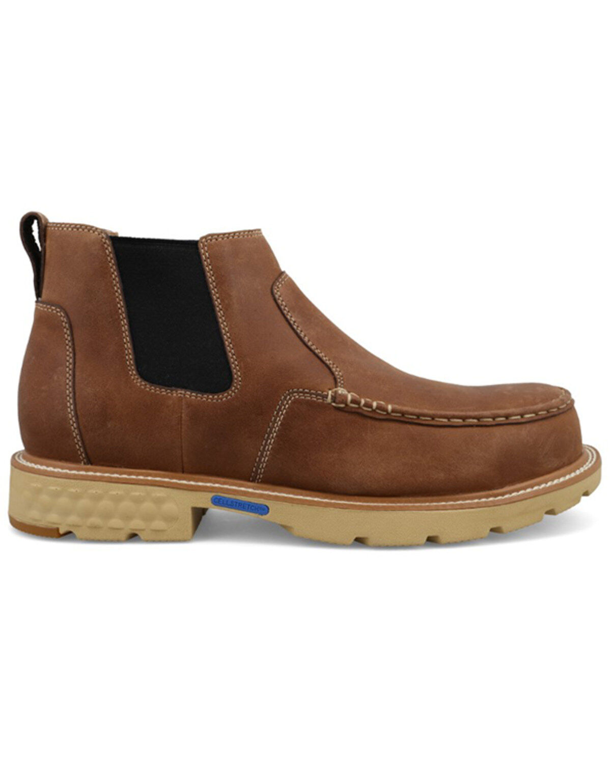 Image #2 - Twisted X Men's 4" Work Chelsea Boot - Nano Composite Toe, Medium Red, hi-res