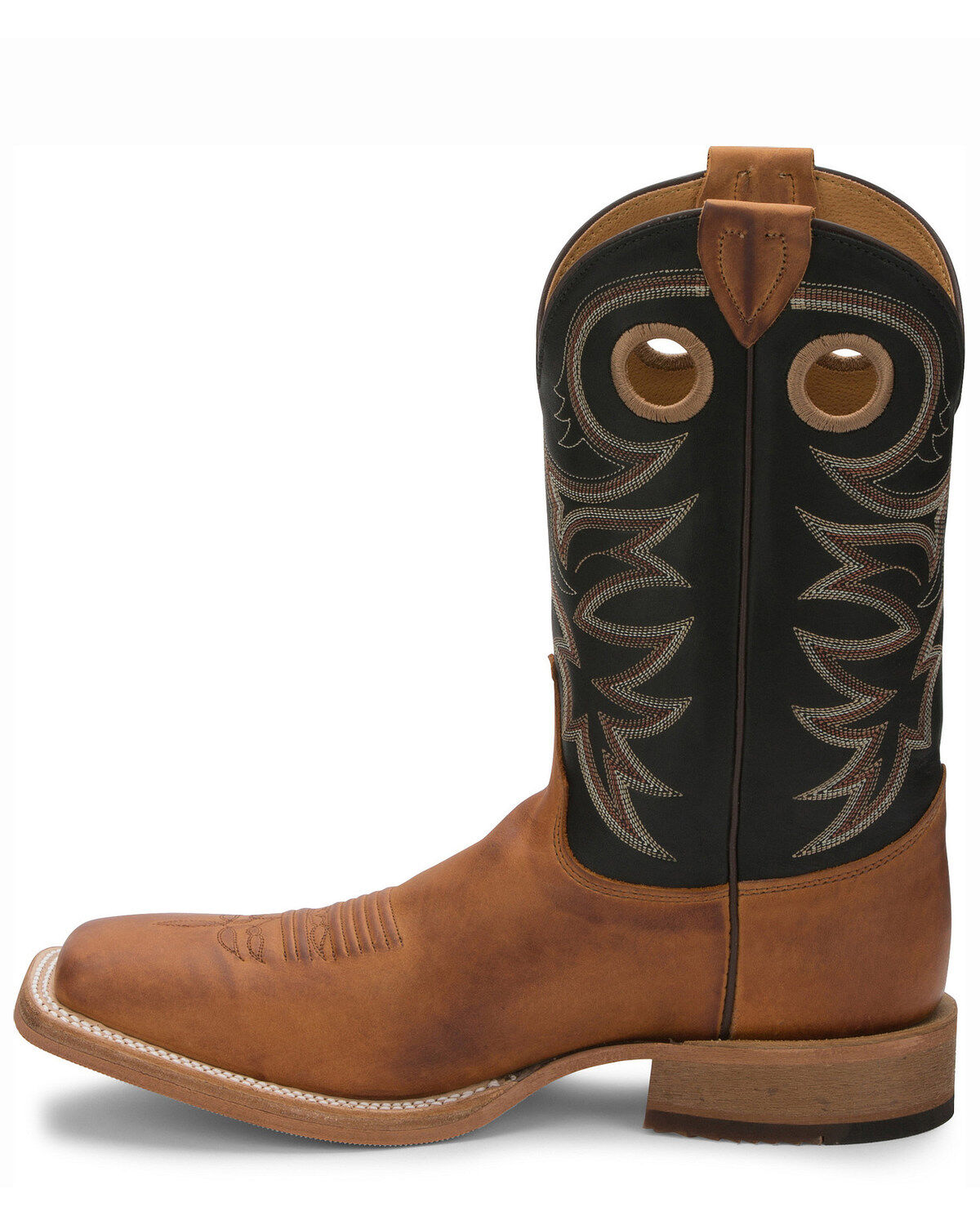 Image #3 - Justin Men's Caddo Bent Rail Performance Western Boots - Broad Square Toe, Tobacco, hi-res