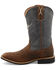 Image #3 - Twisted X Kid's Top Hand Western Boots - Broad Square Toe, Brown/blue, hi-res