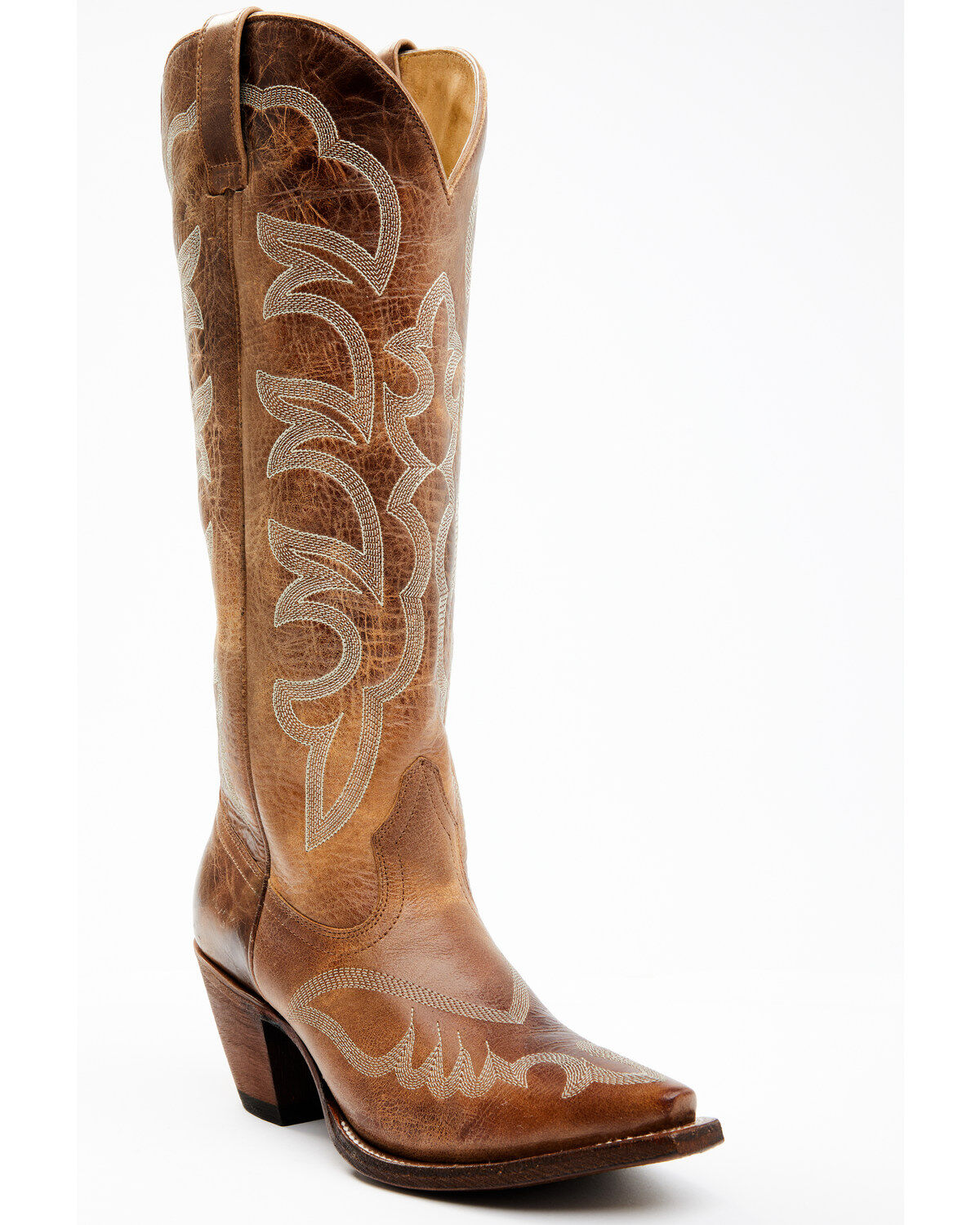 Shyanne Women's High Desert Tall Western Boots - Snip Toe, Tan, hi-res