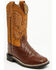 Image #1 - Cody James Boys' Dean Ostrich Print Western Boots - Broad Square Toe, Cognac, hi-res