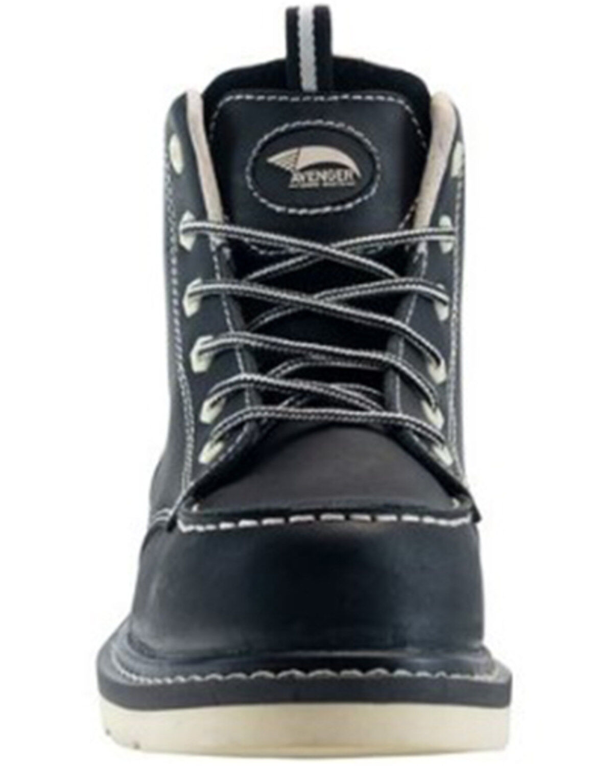 Image #4 - Avenger Women's Mid 6" Lace-Up Waterproof Wedge Work Boots - Composite Toe, Black, hi-res