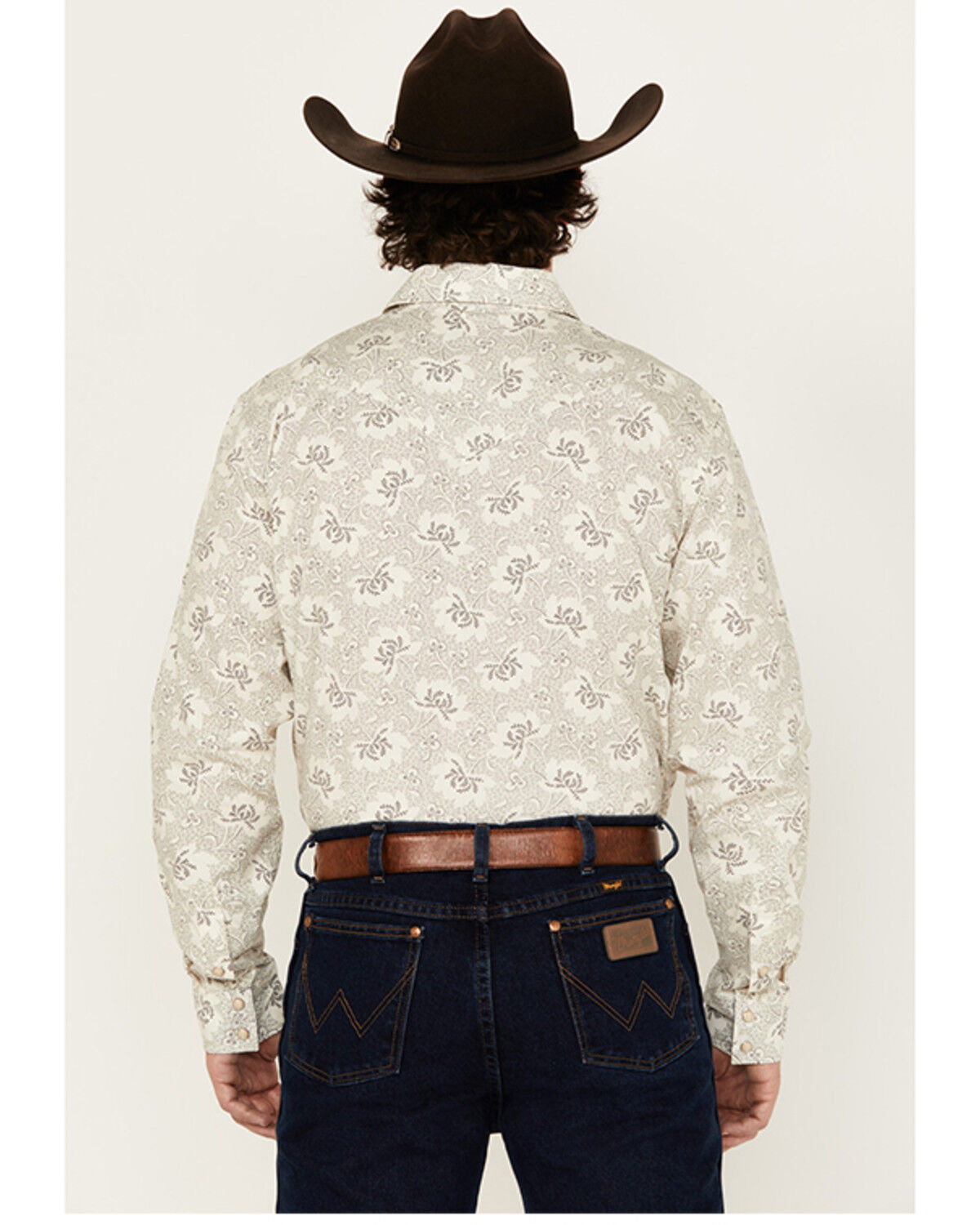 Image #4 - Cody James Men's Treven Floral Print Long Sleeve Snap Western Shirt - Big, Cream, hi-res