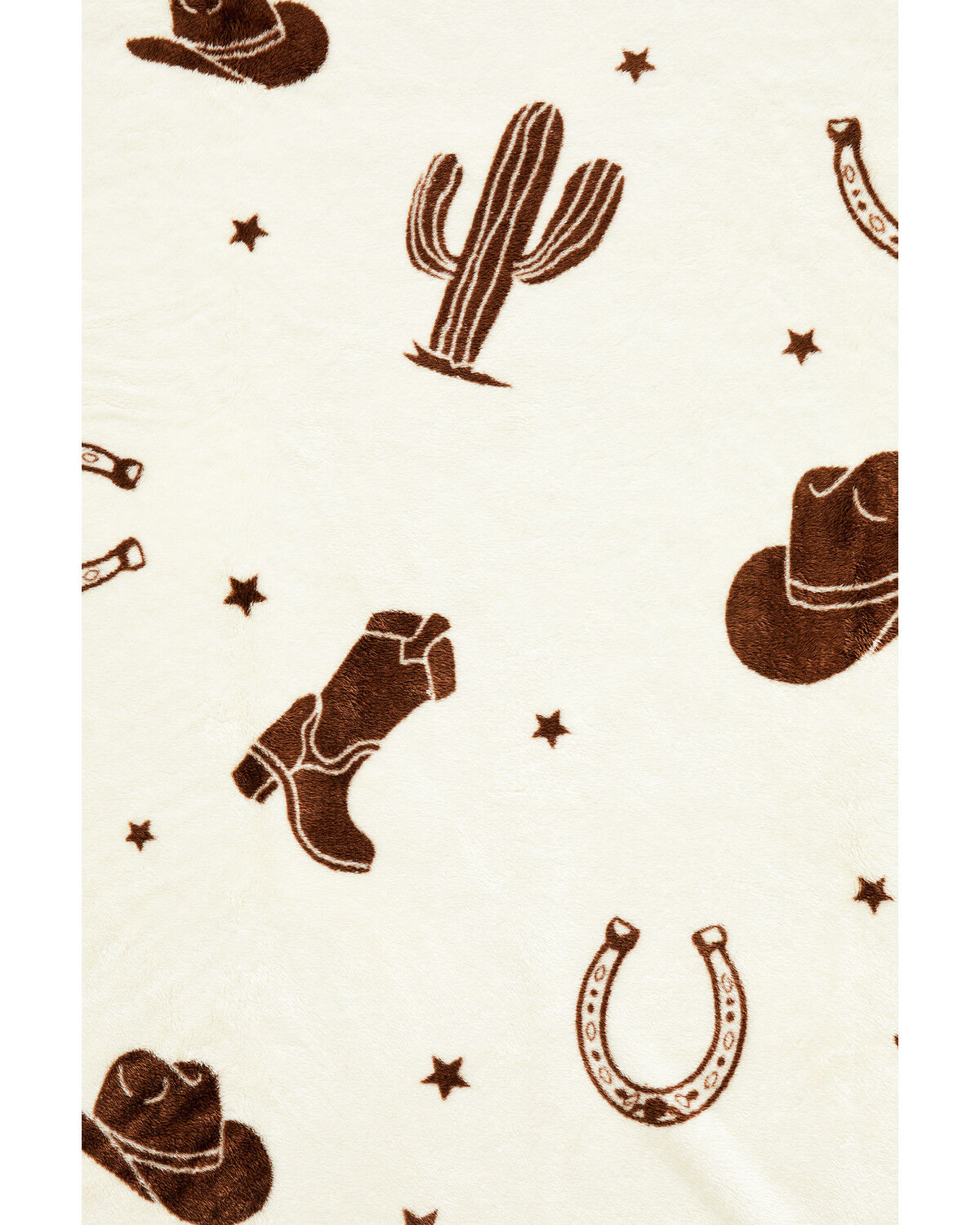 Image #4 - Boot Barn Cimarron Western Icon Fleece Blanket, Brown, hi-res