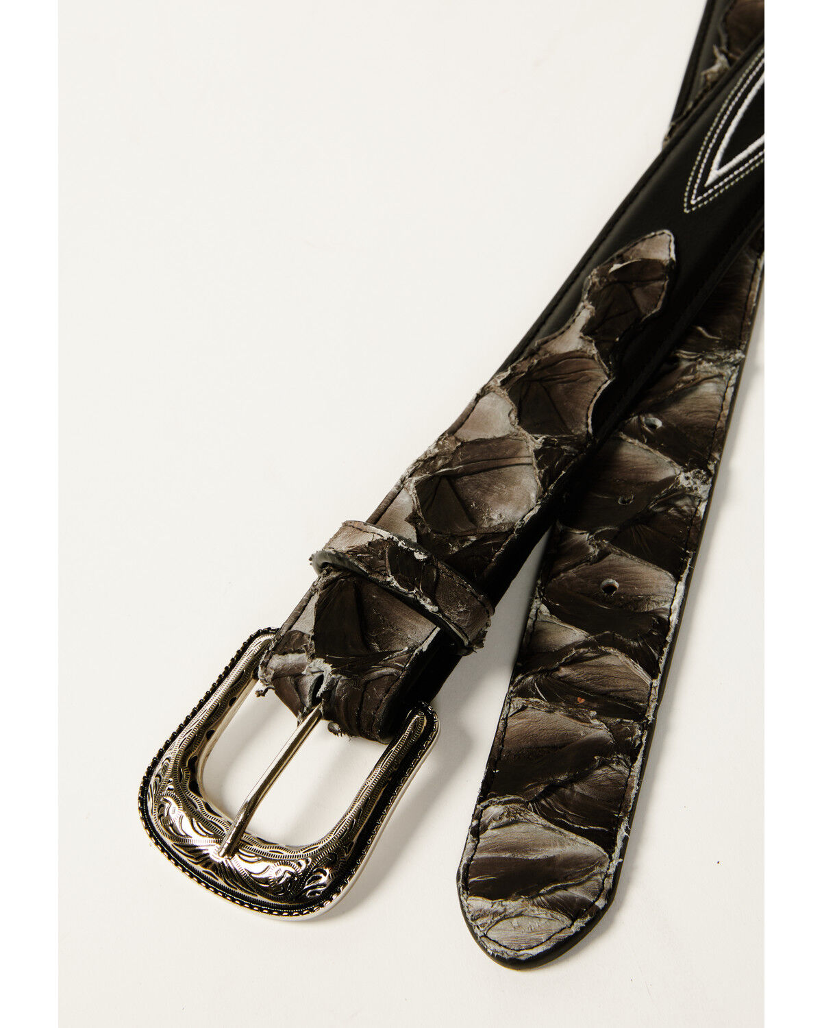 Image #2 - Cody James Men's Exotic Pirarucu Billet Belt, Grey, hi-res