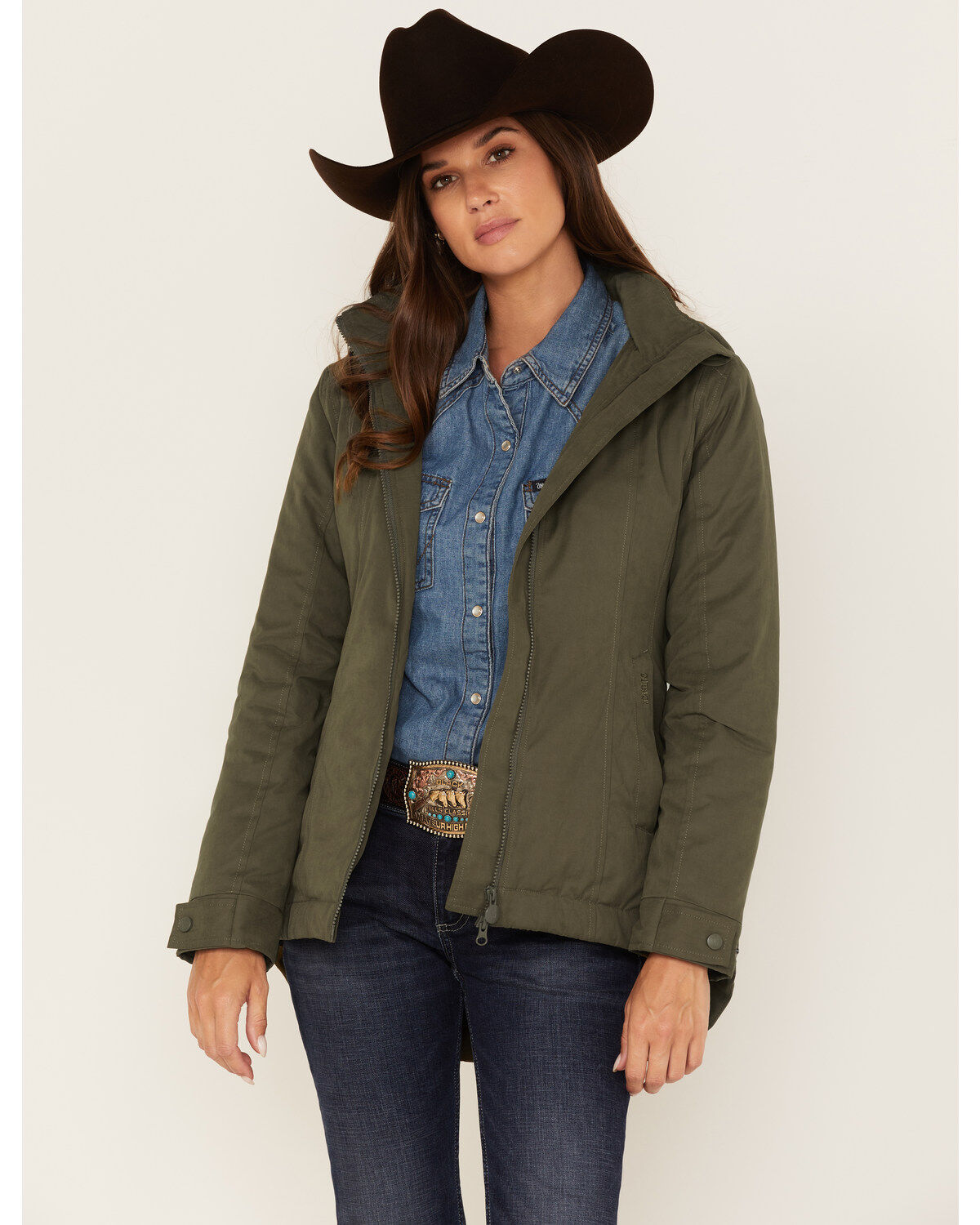 Outback Trading Co Women's Hattie Jacket, Olive, hi-res