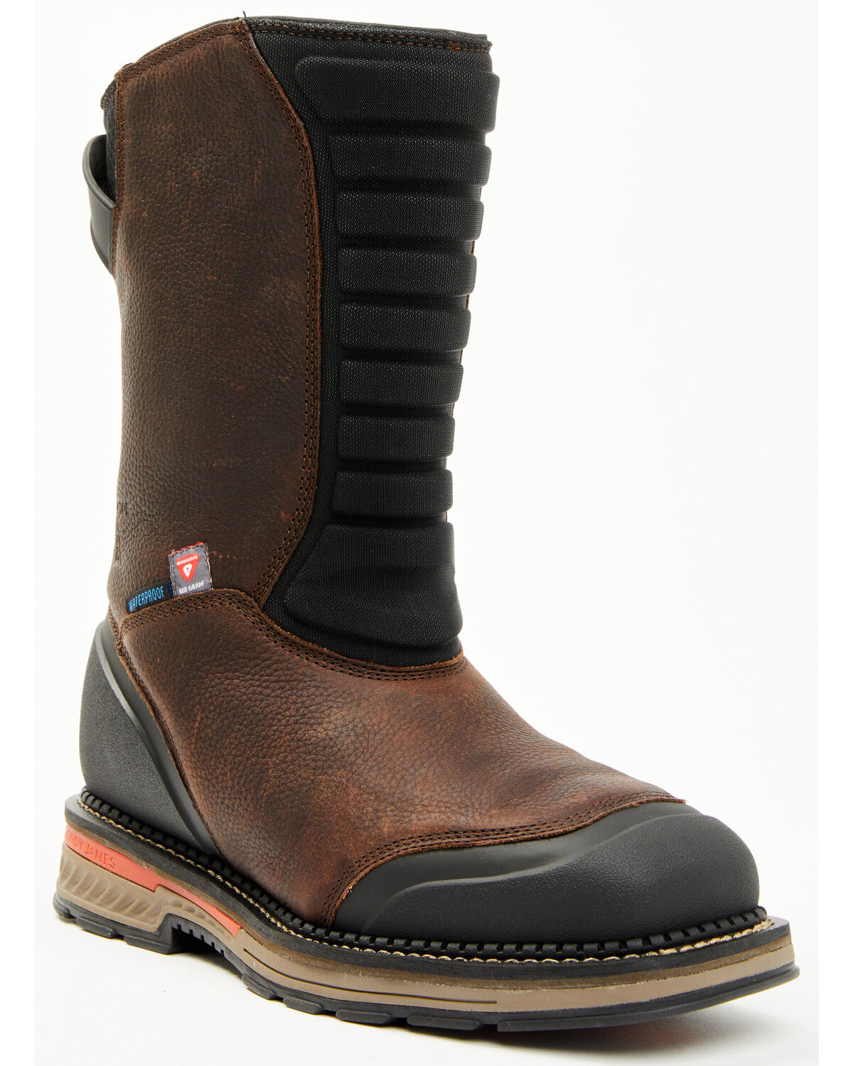 Image #1 - Cody James Men's 11.5" Pull-On Insulated Work Boots - Composite Toe, Brown, hi-res