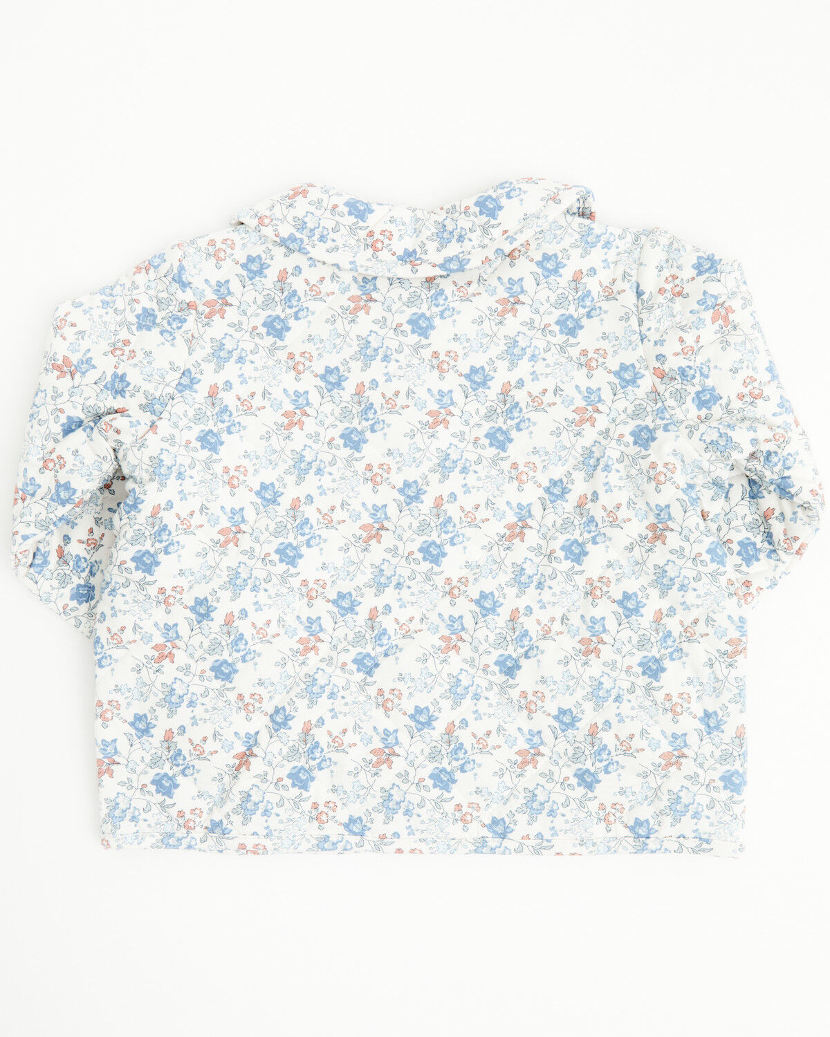 Image #3 - Angel Dear Infant Girls' Floral Quilted Jacket, Ivory, hi-res