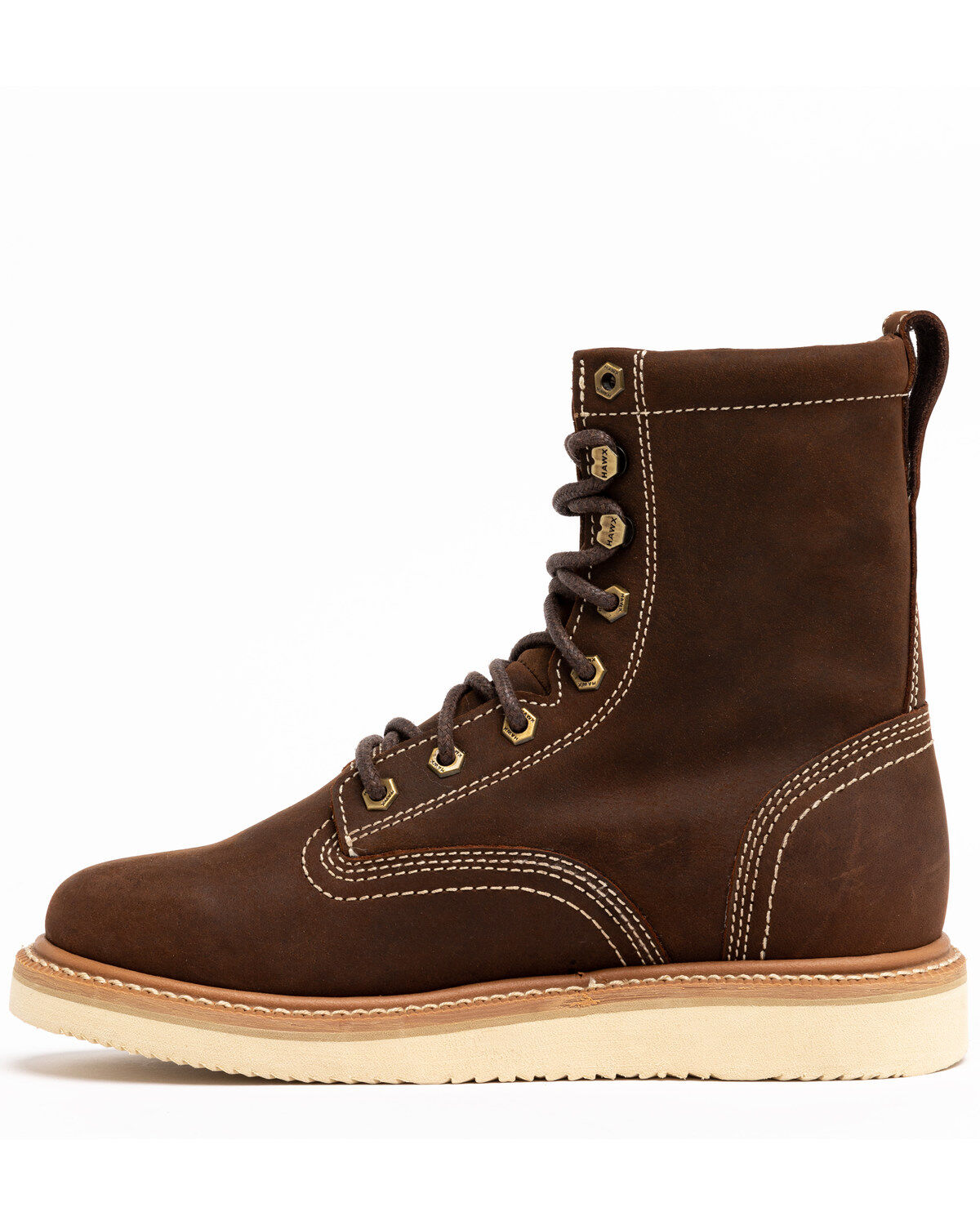 Image #3 - Hawx Men's 8" Grade Work Boots - Soft Toe, Brown, hi-res