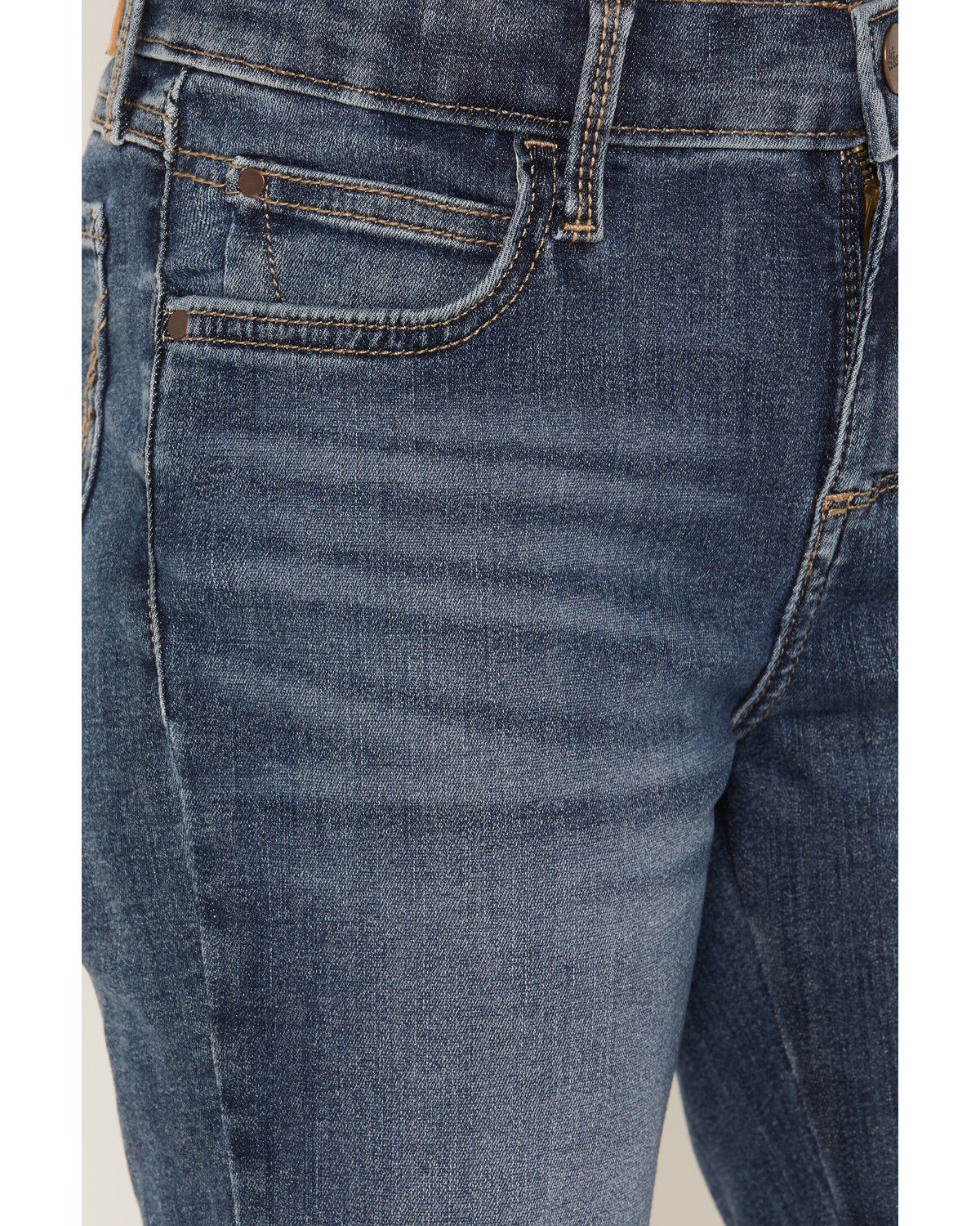 Image #2 - Wrangler Girls' Bespoke Flare Stretch Denim Jeans, Medium Wash, hi-res