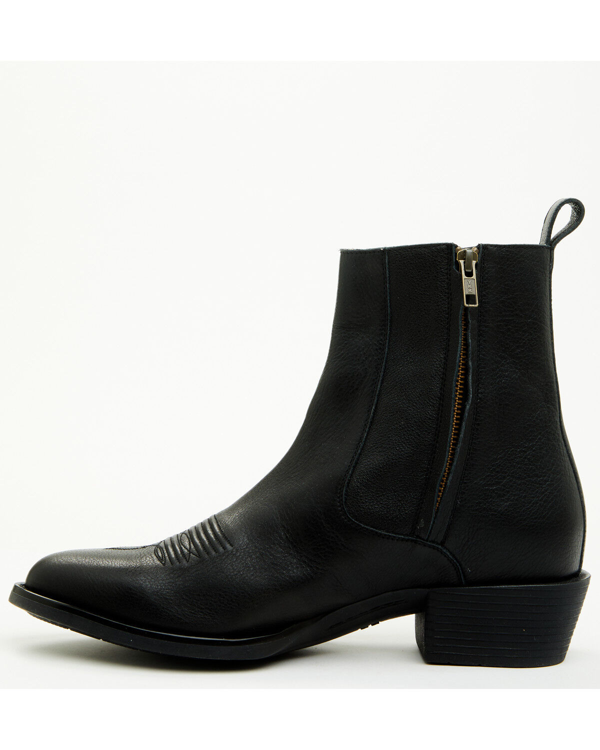 Image #3 - Cody James Men's Larsen Western Ankle Boots - Round Toe, Black, hi-res